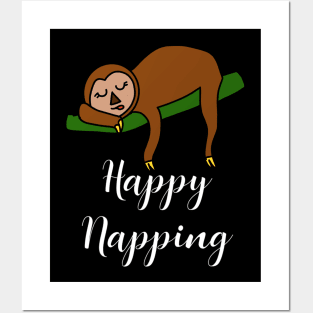 Sloth Happy Napping Posters and Art
